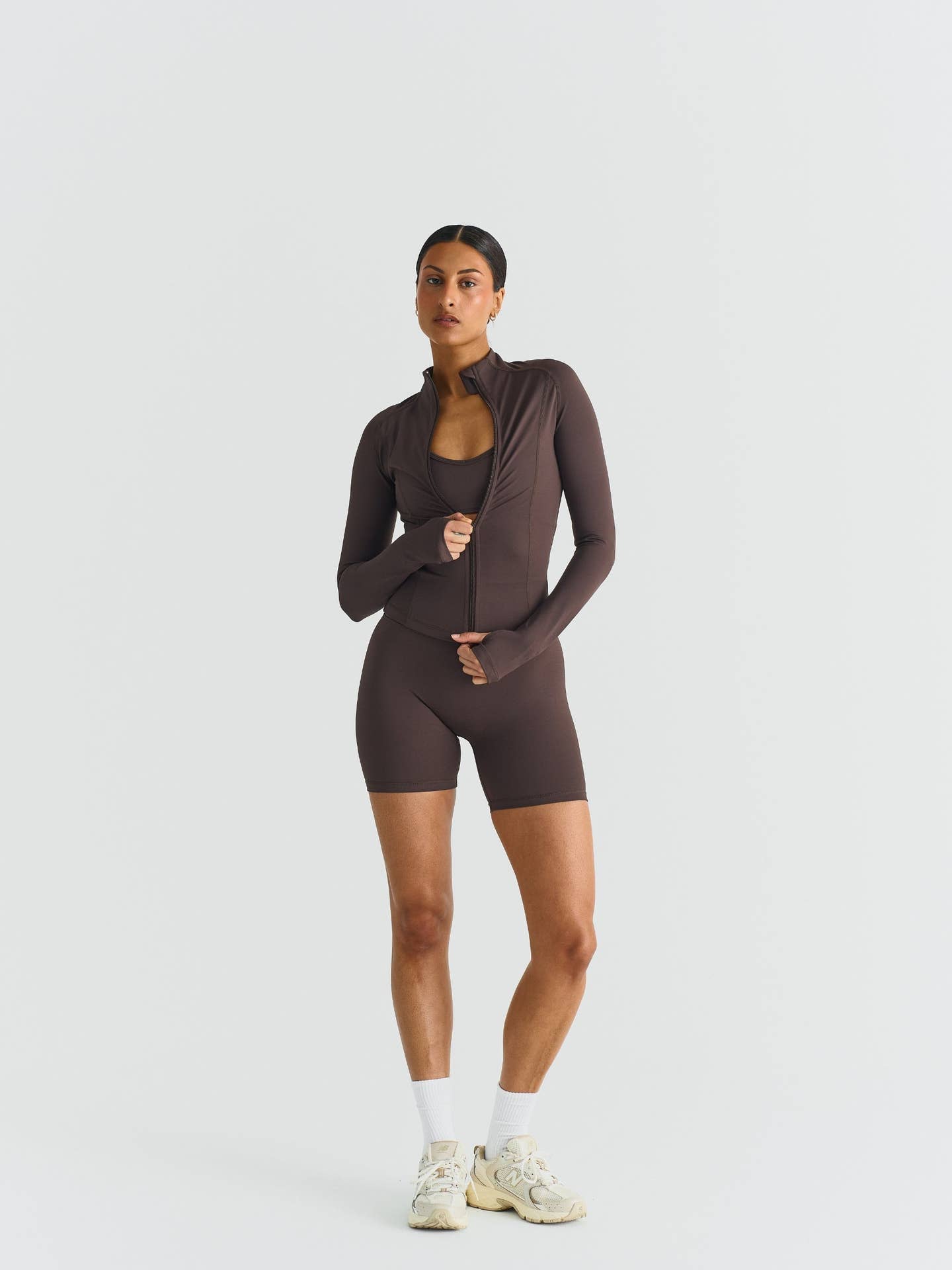 Softsculpt Zip Jacket - Espresso Sisterly Tribe