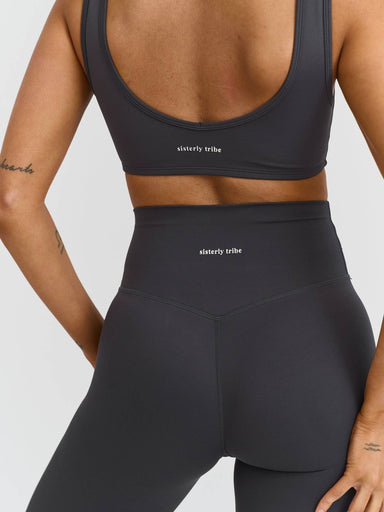 Softsculpt Deep V-Neck Bra - Asphalt Grey Sisterly Tribe