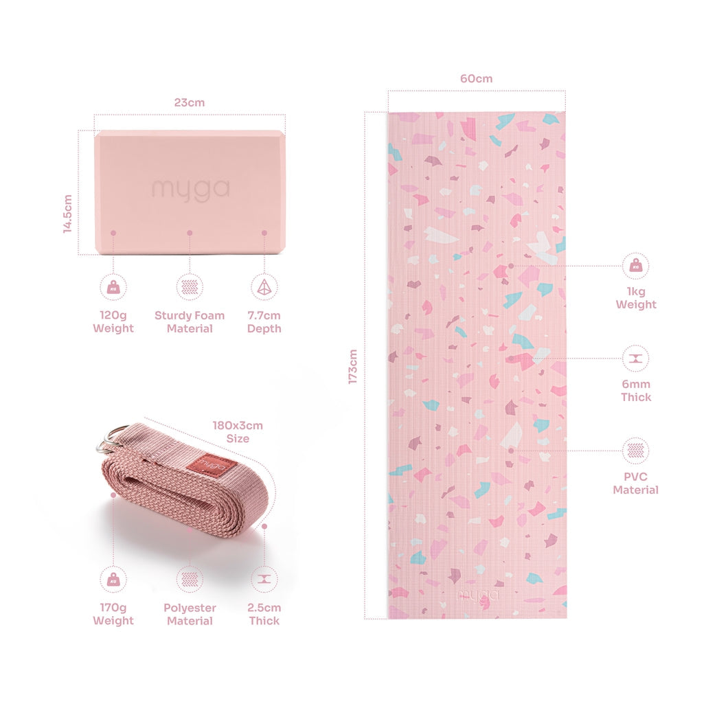 Printed Yoga Starter Kit - Terazzo Myga Eco