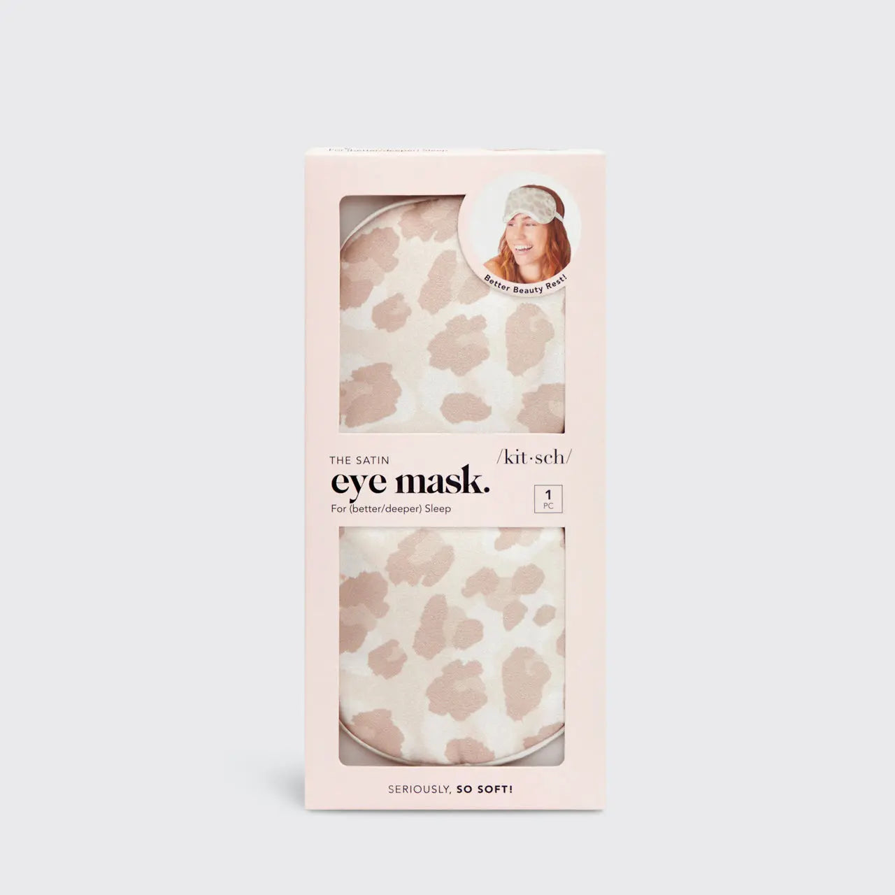Satin Sleep Eye Mask in Leopard KITSCH