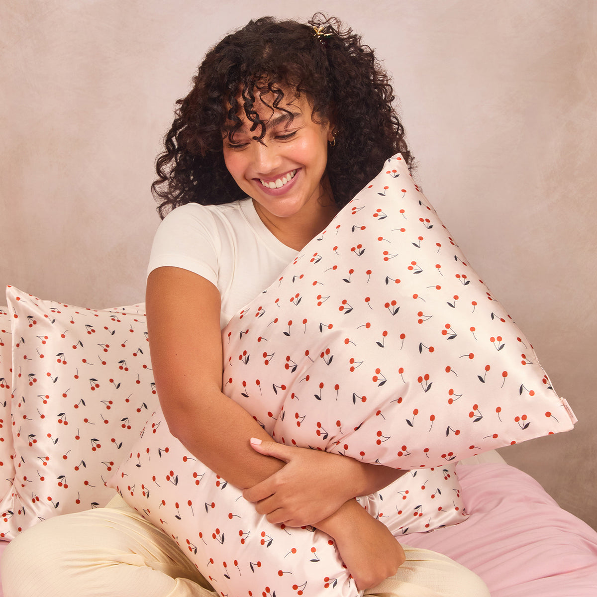 Satin Pillowcase Standard - Cherry Print KITSCH