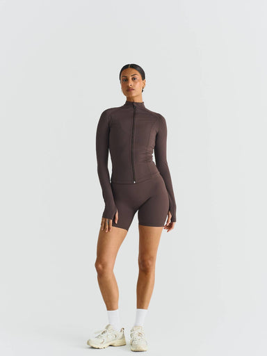 Softsculpt Zip Jacket - Espresso Sisterly Tribe