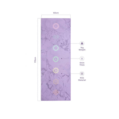 Printed Yoga Mat 6MM - Chakra Myga Eco
