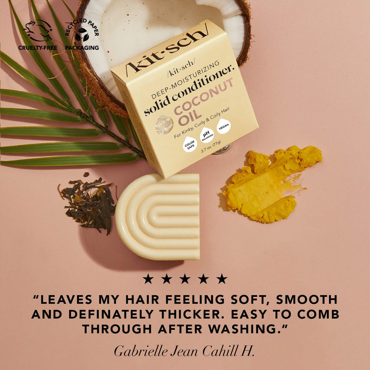 Coconut Oil Shampoo & Conditioner Combo for Dry Damaged Hair KITSCH
