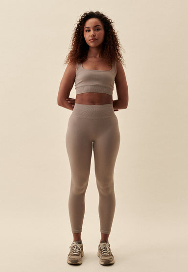 Ribbed Seamless Leggings - Capuccino Sisterly Tribe