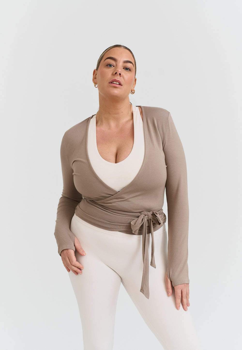 Soft Ballet Wrap Top - Clay Sisterly Tribe