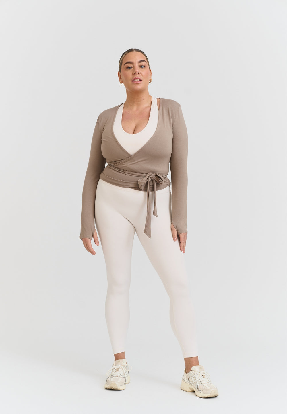 Soft Ballet Wrap Top - Clay Sisterly Tribe