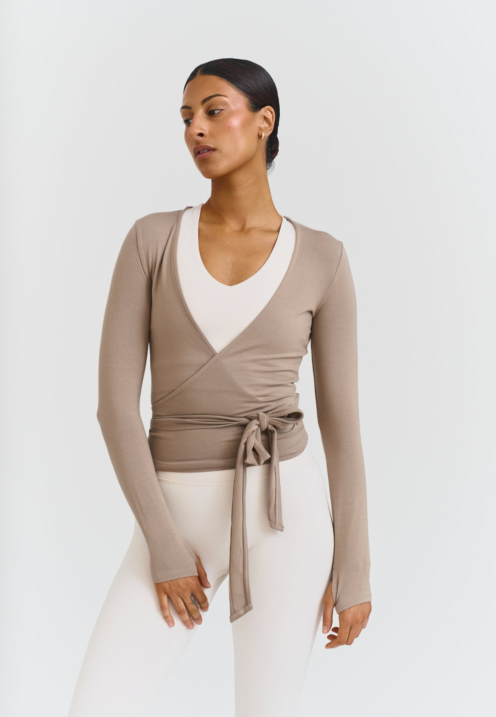 Soft Ballet Wrap Top - Clay Sisterly Tribe