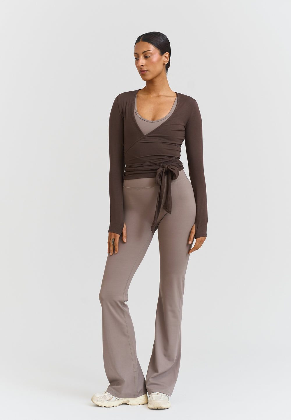 Soft Ballet Wrap Top - Espresso Sisterly Tribe