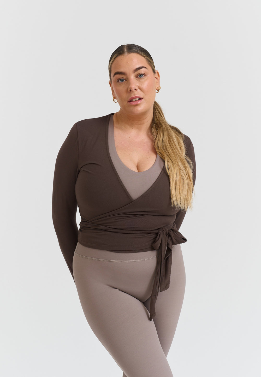 Soft Ballet Wrap Top - Espresso Sisterly Tribe