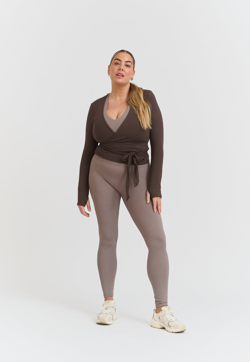 Soft Ballet Wrap Top - Espresso Sisterly Tribe
