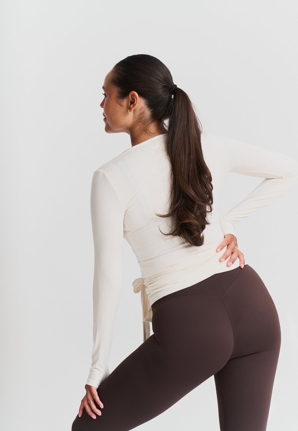 Soft Ballet Wrap Top - Off White Sisterly Tribe