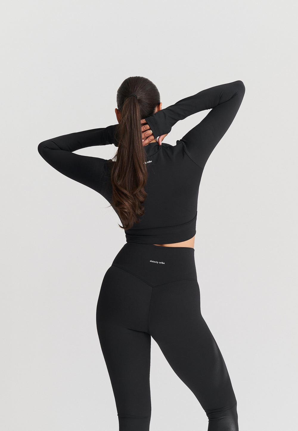 Softsculpt Bolero Long Sleeve Top - Black Sisterly Tribe
