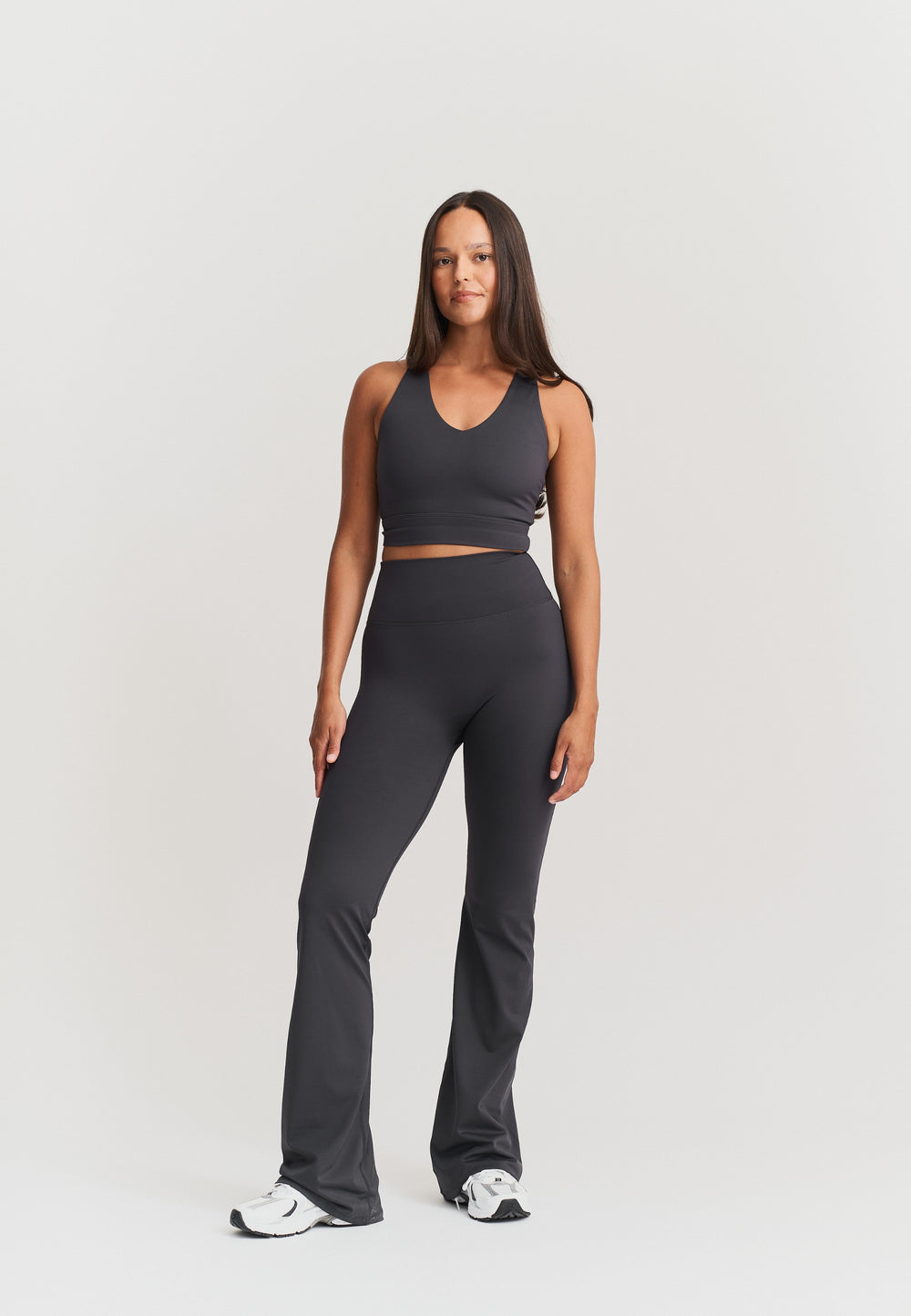 Softsculpt Flared Leggings - Asphalt Grey Sisterly Tribe