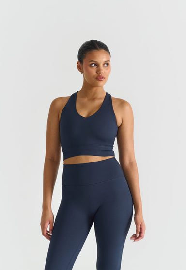 Softsculpt V-Neck Cross Back Bra - Navy Sisterly Tribe