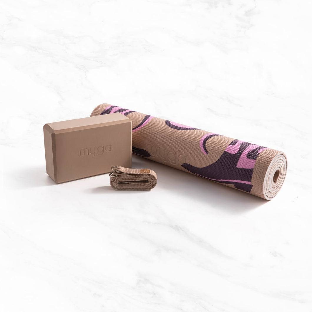 Printed Yoga Starter Kit - Cow Girl Myga Eco
