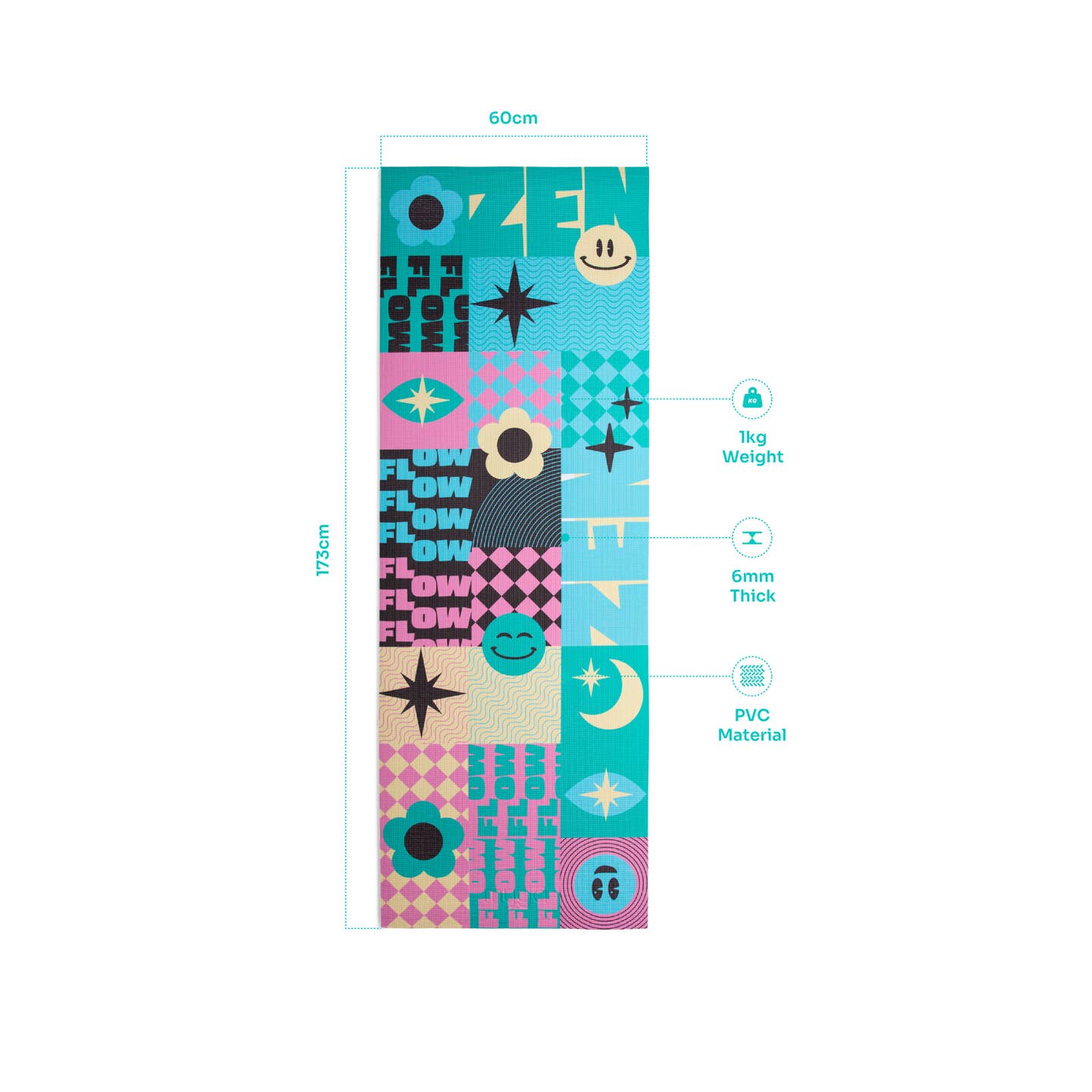 Printed Yoga Mat 6MM - Sprit Myga Eco