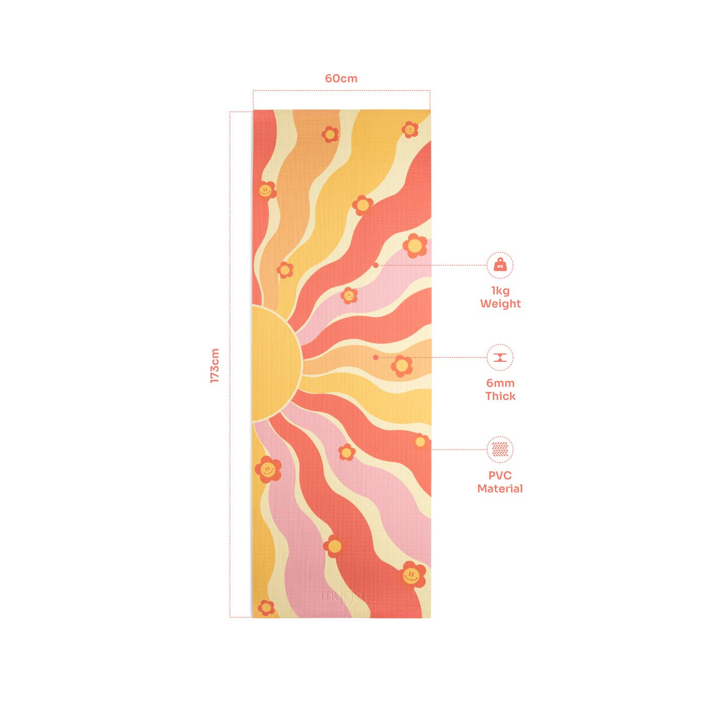 Printed Yoga Mat 6MM - Groovy Myga Eco