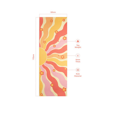 Printed Yoga Mat 6MM - Groovy Myga Eco