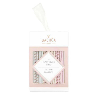 14 Thin Pastel Hair Elastics BACHCA