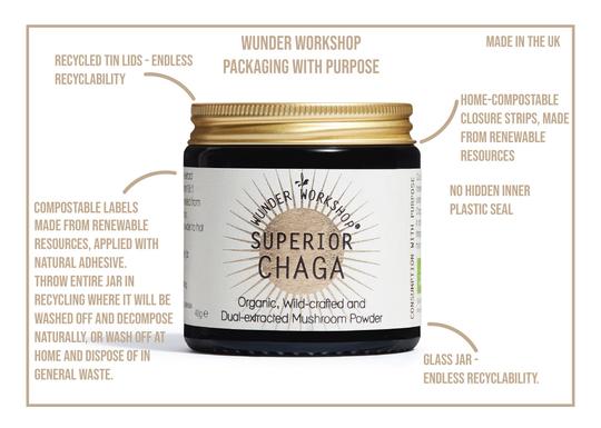 Golden Shrooms - mushroom adaptogen blend (40g) Wunder Workshop