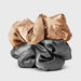 Satin Sleep Pillow Scrunchies - Charcoal/Gold KITSCH