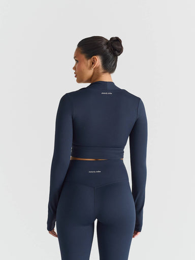 Softsculpt Bolero Long Sleeve Top - Navy Sisterly Tribe