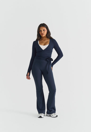 Softsculpt Flared Leggings - Navy Sisterly Tribe