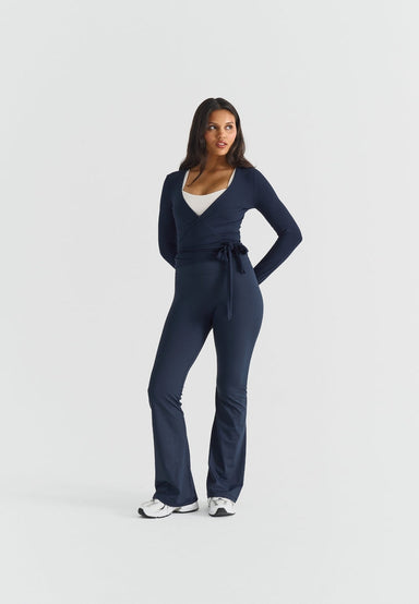 Softsculpt Flared Leggings - Navy Sisterly Tribe