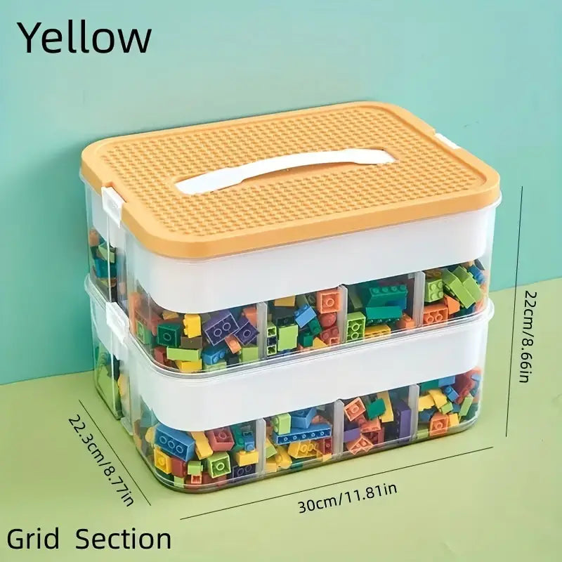 Large Particle Building Block Storage Box with Lid ANASA