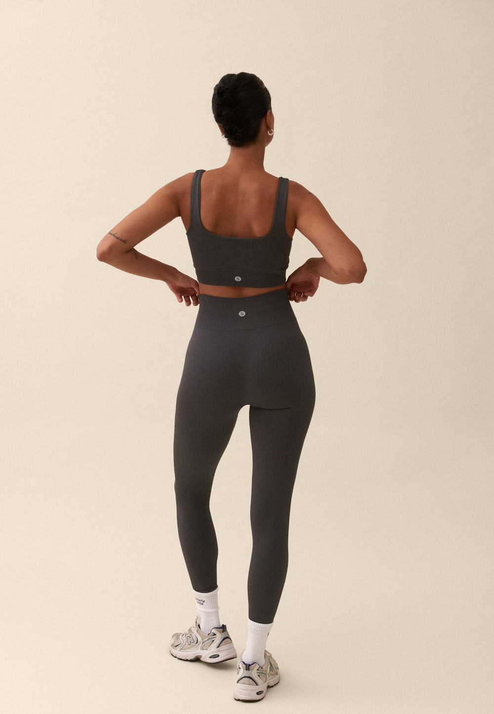 Ribbed Seamless Leggings - Asphalt Grey Sisterly Tribe