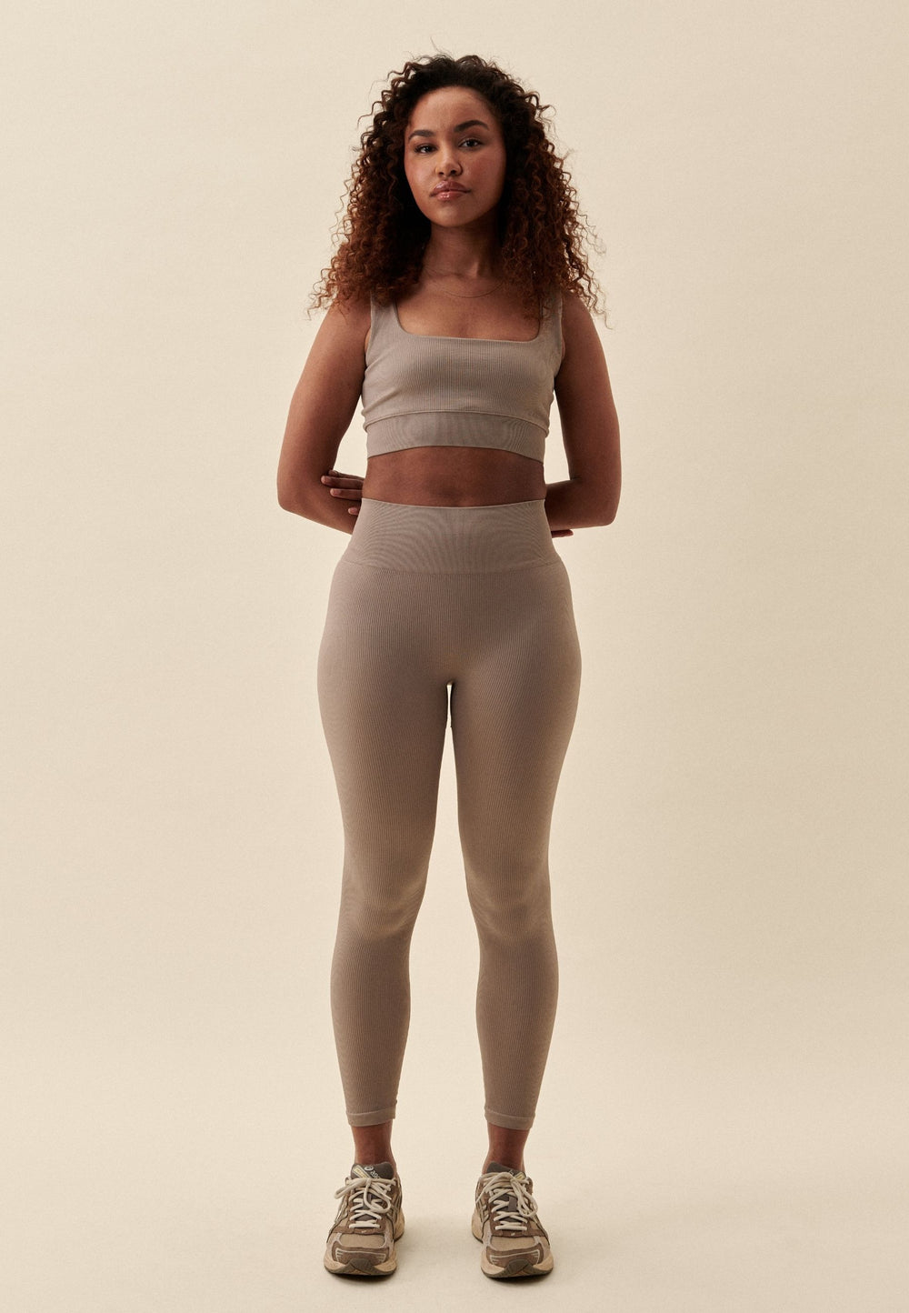 Ribbed Seamless Leggings - Asphalt Grey Sisterly Tribe