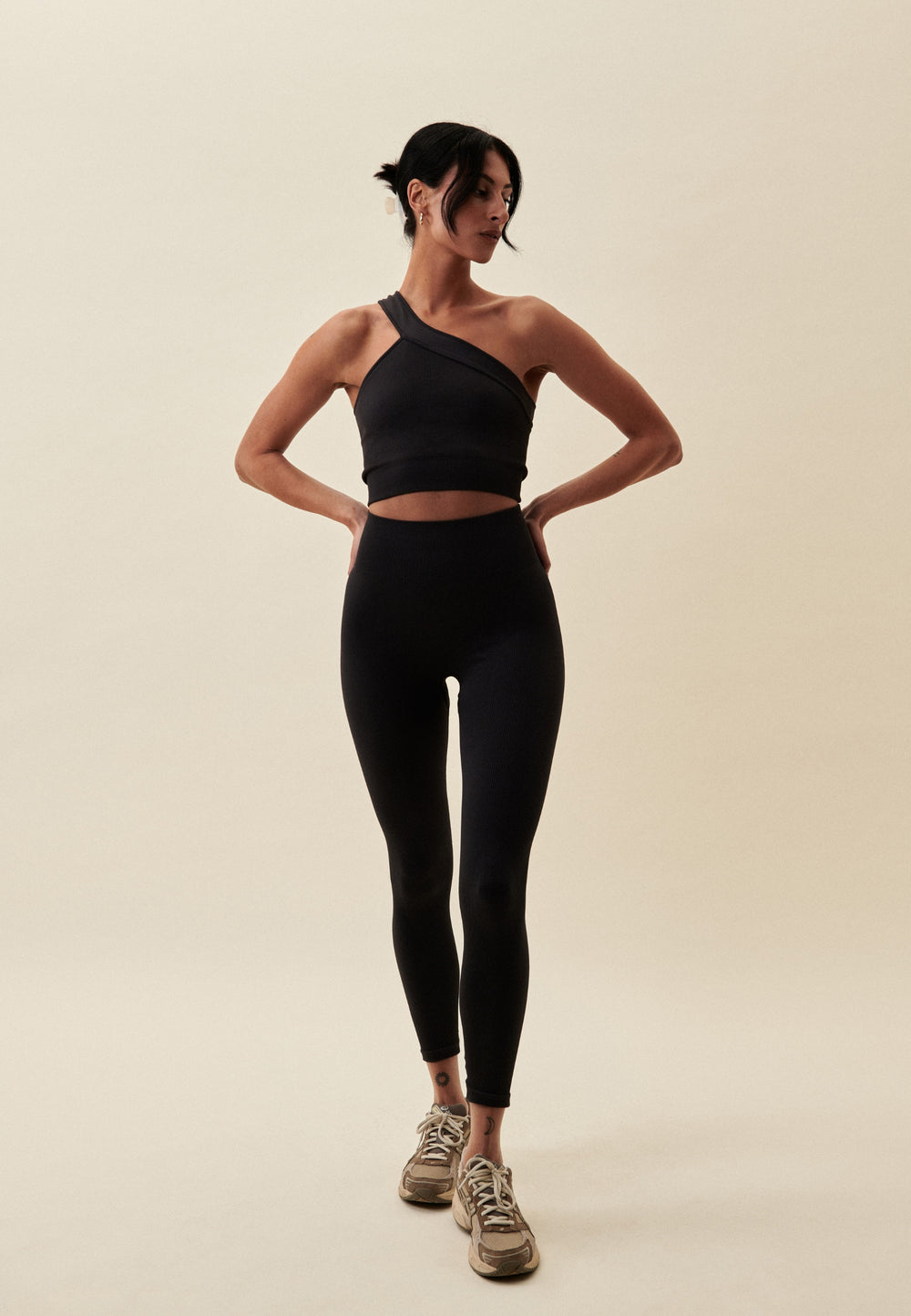 Ribbed Seamless Leggings - Asphalt Grey Sisterly Tribe