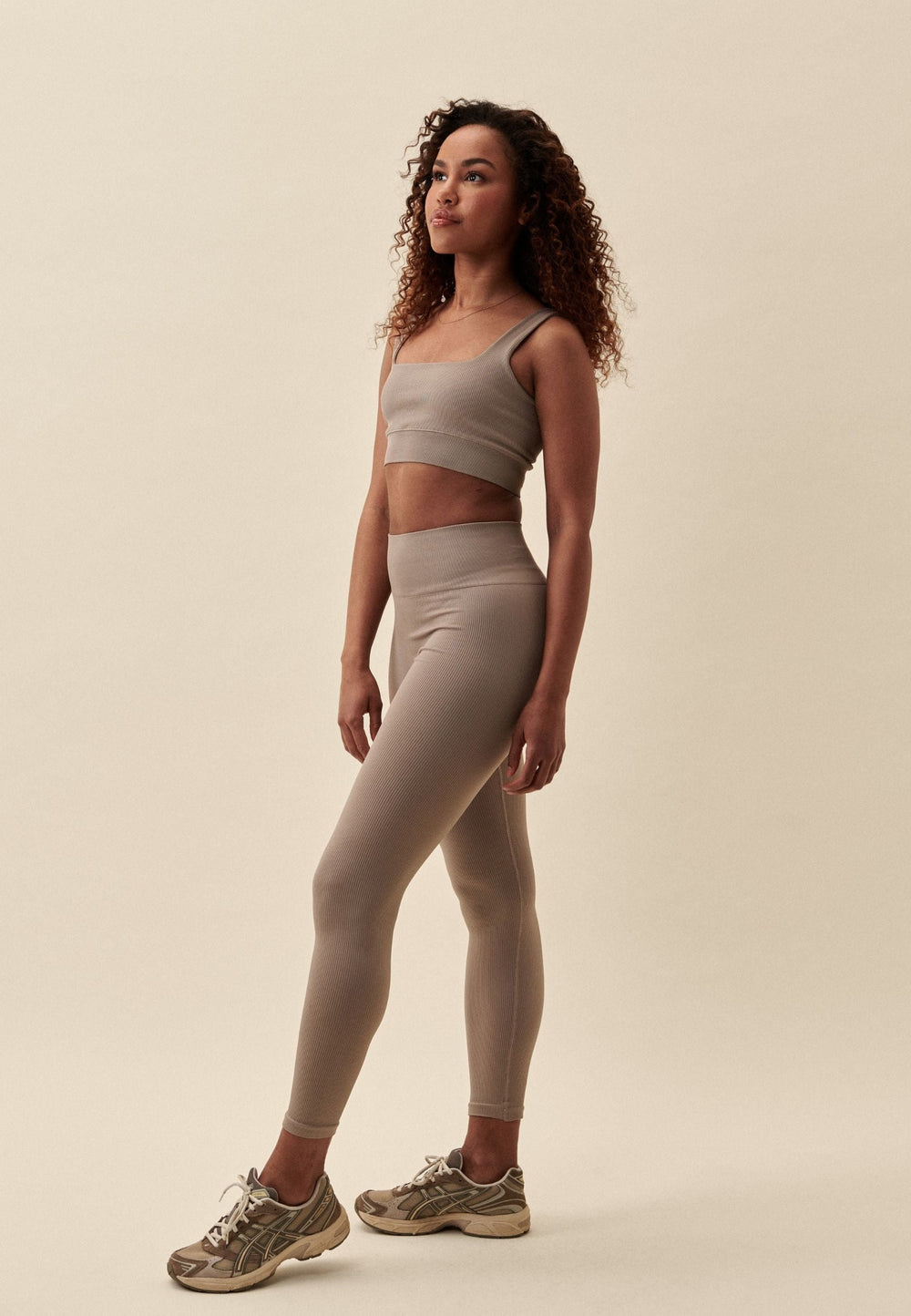 Ribbed Seamless Leggings - Capuccino Sisterly Tribe