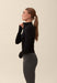 Seamless Fitted Zip Jacket - Black Sisterly Tribe