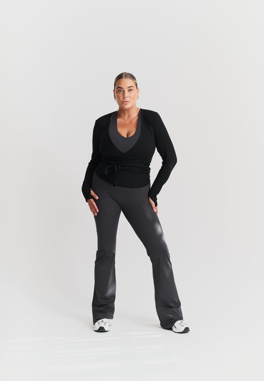 Soft Ballet Wrap Top - Black Sisterly Tribe