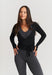 Soft Ballet Wrap Top - Black Sisterly Tribe