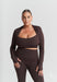 Softsculpt Bolero Long Sleeve Top - Espresso Sisterly Tribe