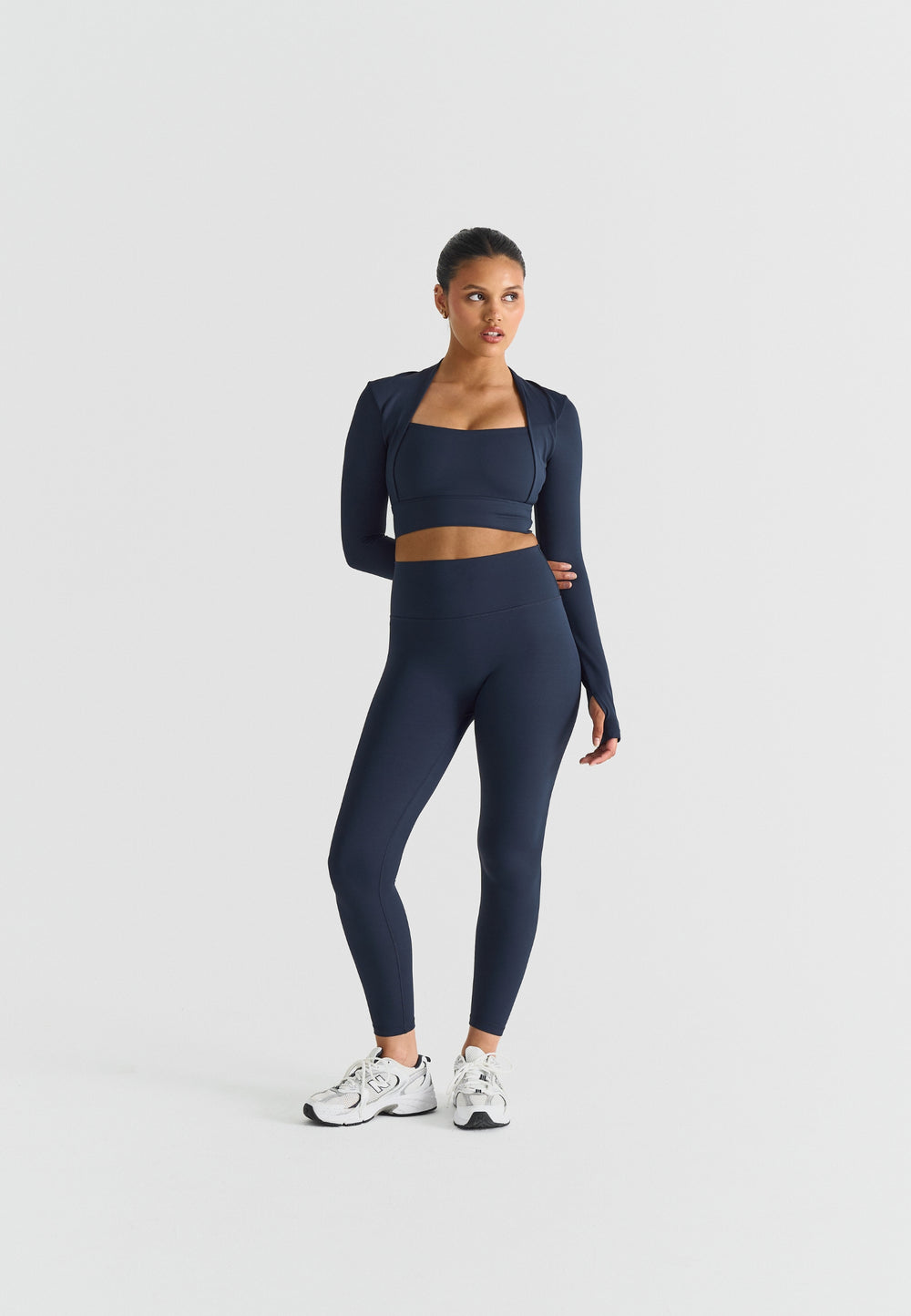 Softsculpt Bolero Long Sleeve Top - Navy Sisterly Tribe