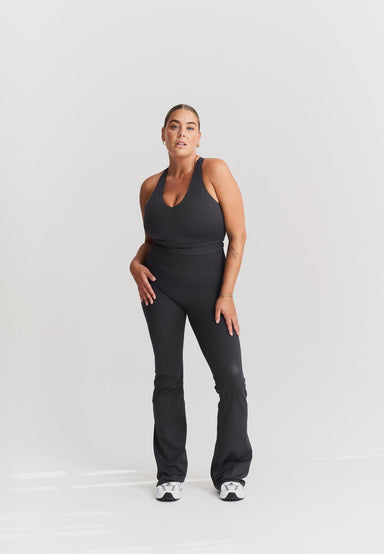 Softsculpt Flared Leggings - Asphalt Grey Sisterly Tribe