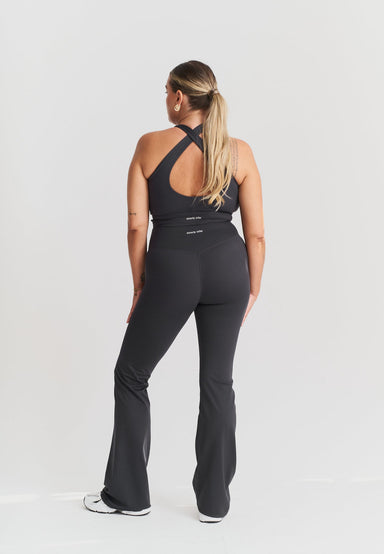 Softsculpt Flared Leggings - Asphalt Grey Sisterly Tribe