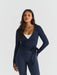 Soft Ballet Wrap Top - Navy Sisterly Tribe