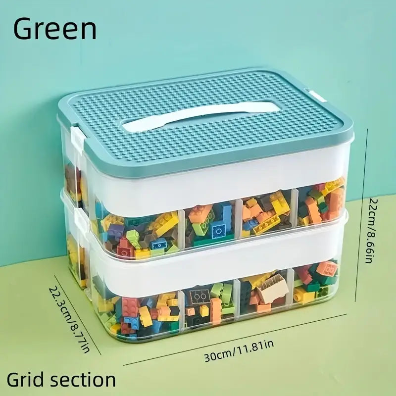 Large Particle Building Block Storage Box with Lid ANASA