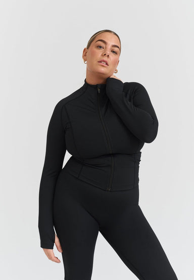 Softsculpt Zip Jacket - Black Sisterly Tribe