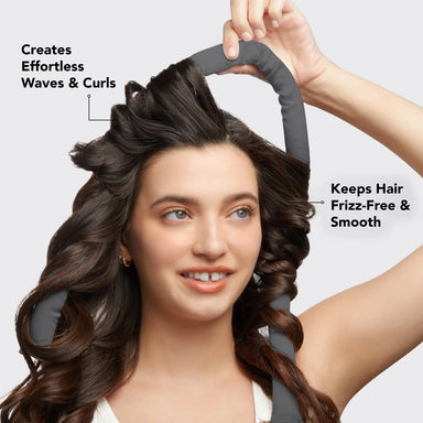 Heatless Hair Curler in Satin - Charcoal KITSCH