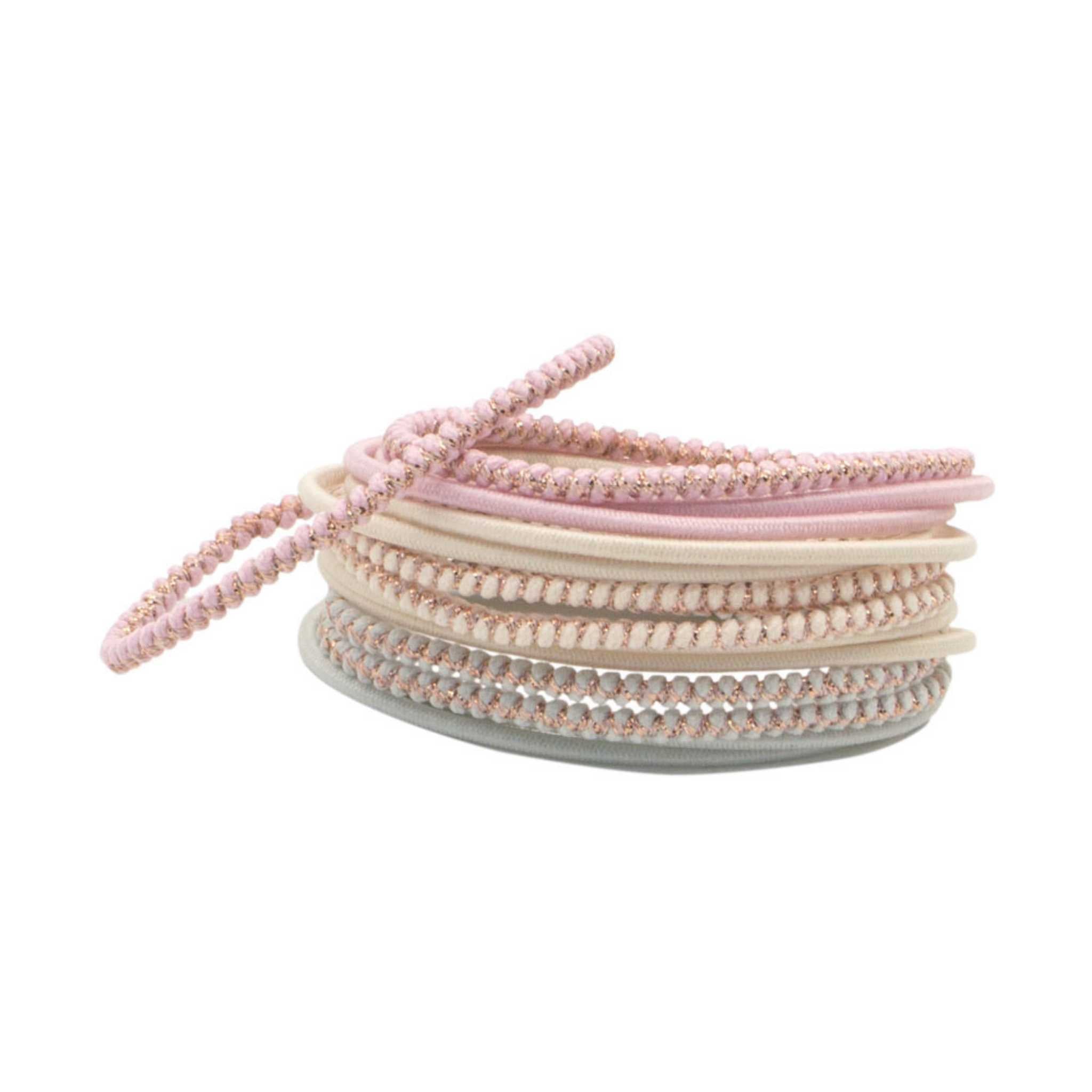 14 Thin Pastel Hair Elastics BACHCA