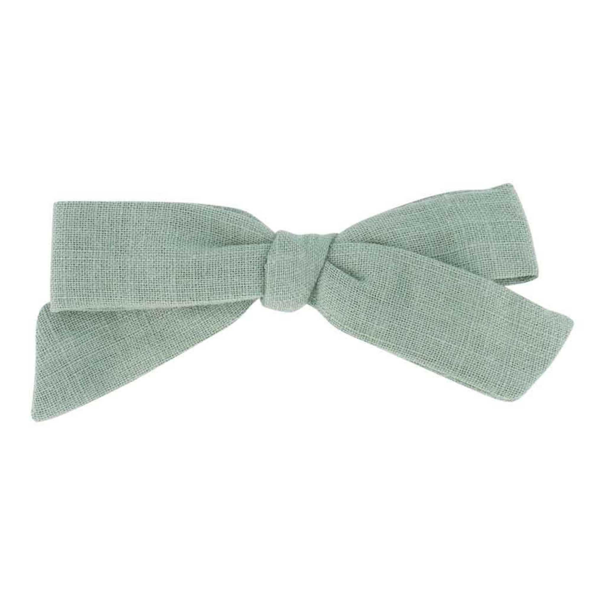 Clip with Green Fabric bow BACHCA